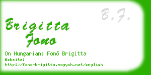 brigitta fono business card